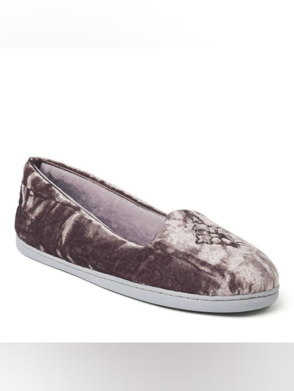 NWT! Women's Dearforms Rebecca Microfiber Velour Closed Back Slippers